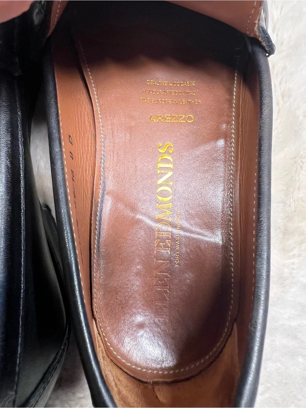 Allen Edmonds Arezzo loafers in black leather 8 D